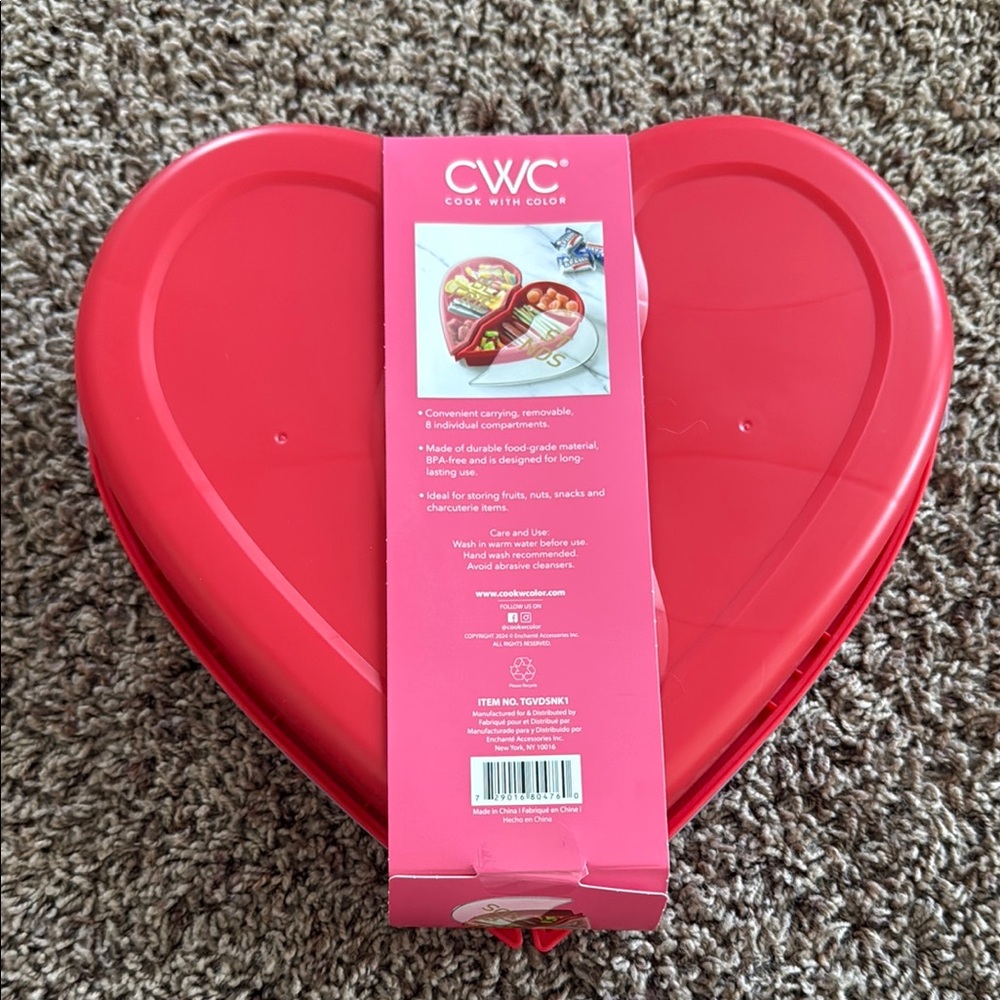 CWC Heart-Shaped Red Best Friends Snack Box - Picture 2 of 2